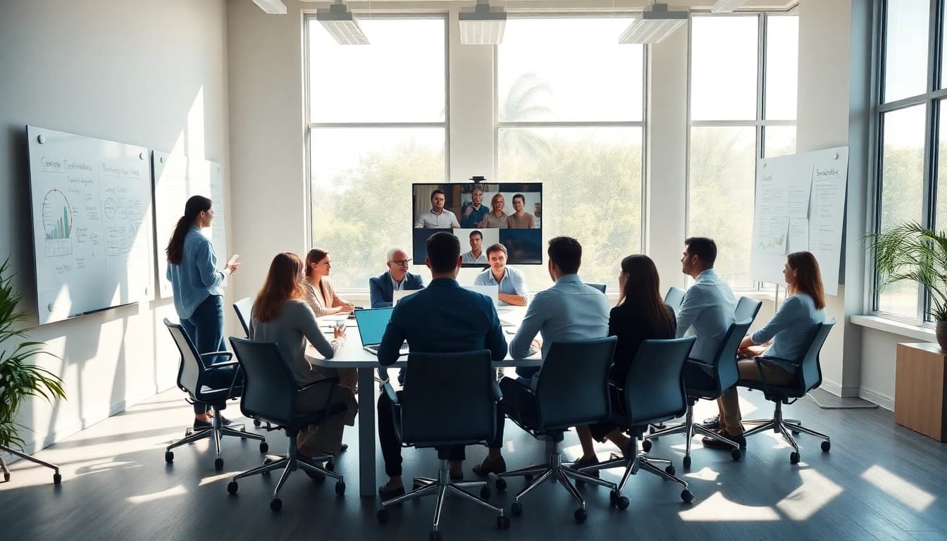 Teamwork at an SEO Agency Clearwater with professionals collaborating on digital strategies.