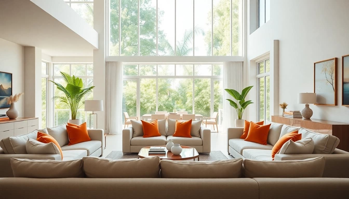 Embrace seamless living in a serene, modern home filled with natural light and elegant furnishings.