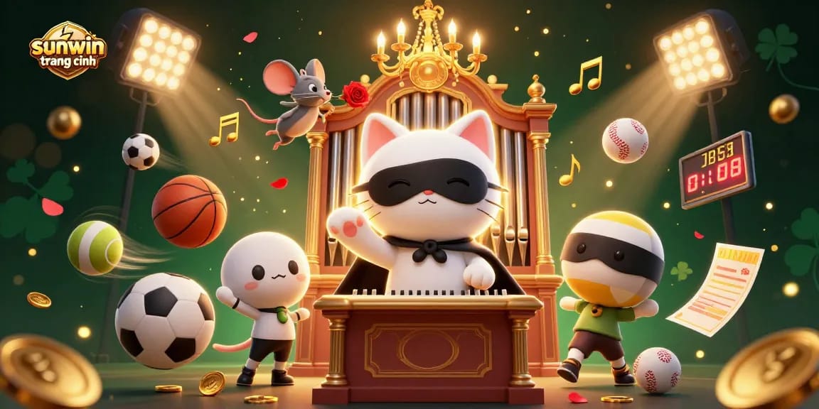 Experience thrilling action at sunwin trang chính with dynamic casino-themed characters and game elements.