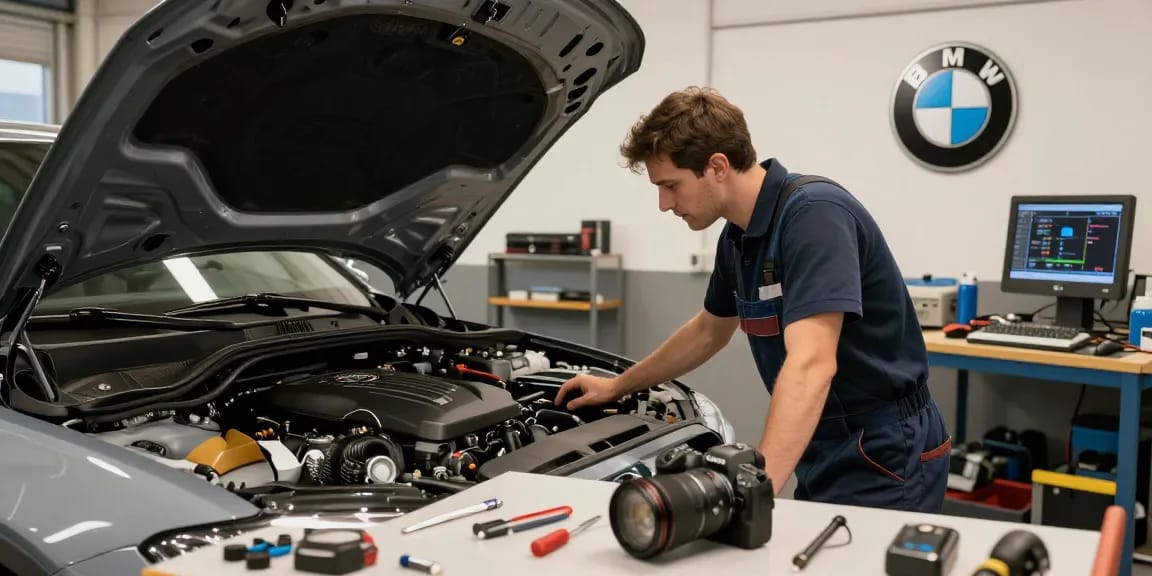 Professioneller BMW Steuerkettenwechsel in der Werkstatt