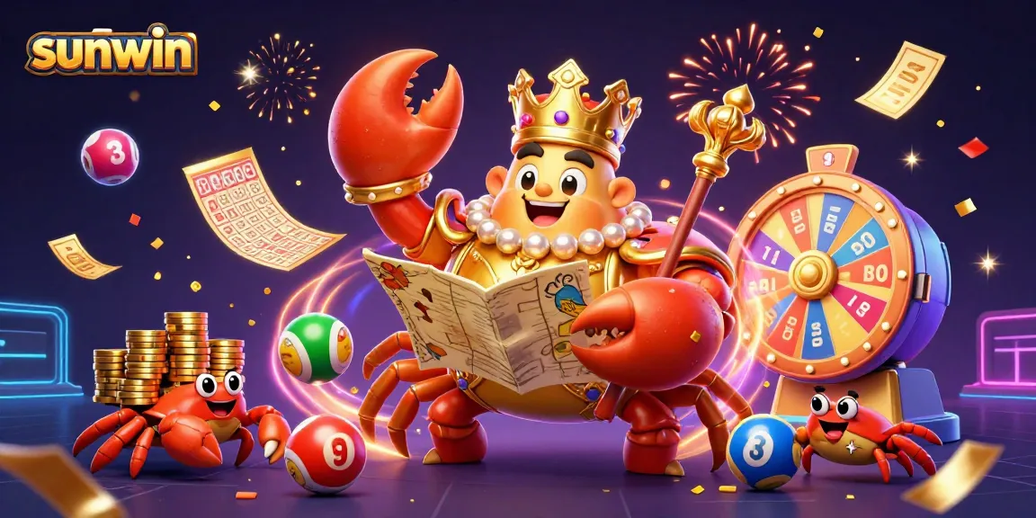 Join the excitement at sunwin with the golden crab emperor, dynamic lottery action, and festive celebrations.