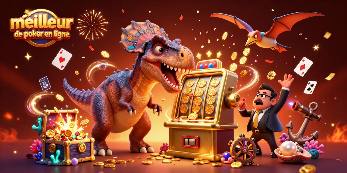 Gagner des jackpots sur le meilleur site de poker en ligne avec un pachycephalosaurus et un pteranodon.