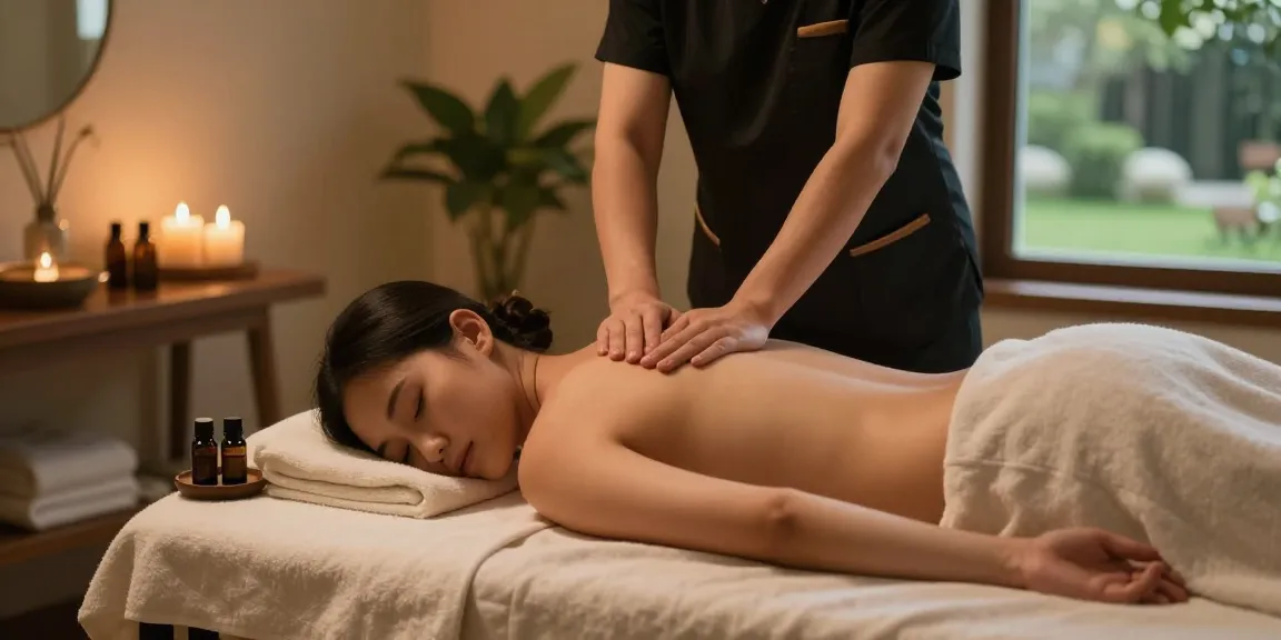 Swedish massage therapy session highlighting relaxation and wellness in a tranquil spa.