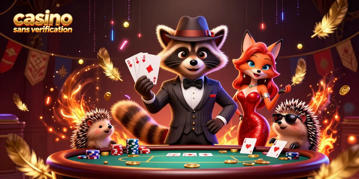 Plonger dans l'univers du casino sans vérification avec notre illustration riche en détails, mettant en scène des personnages de jeux de cartes.