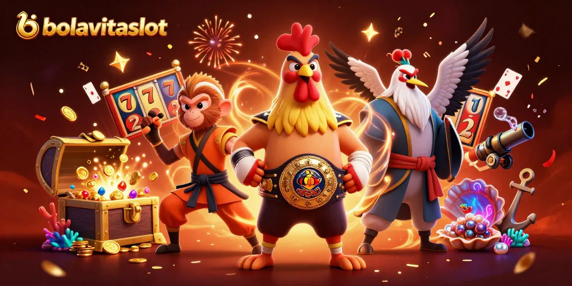 Experience thrilling jackpots with bolavitaslot's vibrant casino-themed 3D illustration.