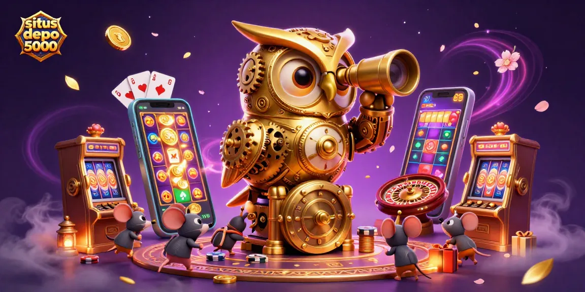 Situs depo 5000 menampilkan gambar grafik kasino dengan karakter unik dan elemen permainan, menciptakan pengalaman bermain yang menarik.