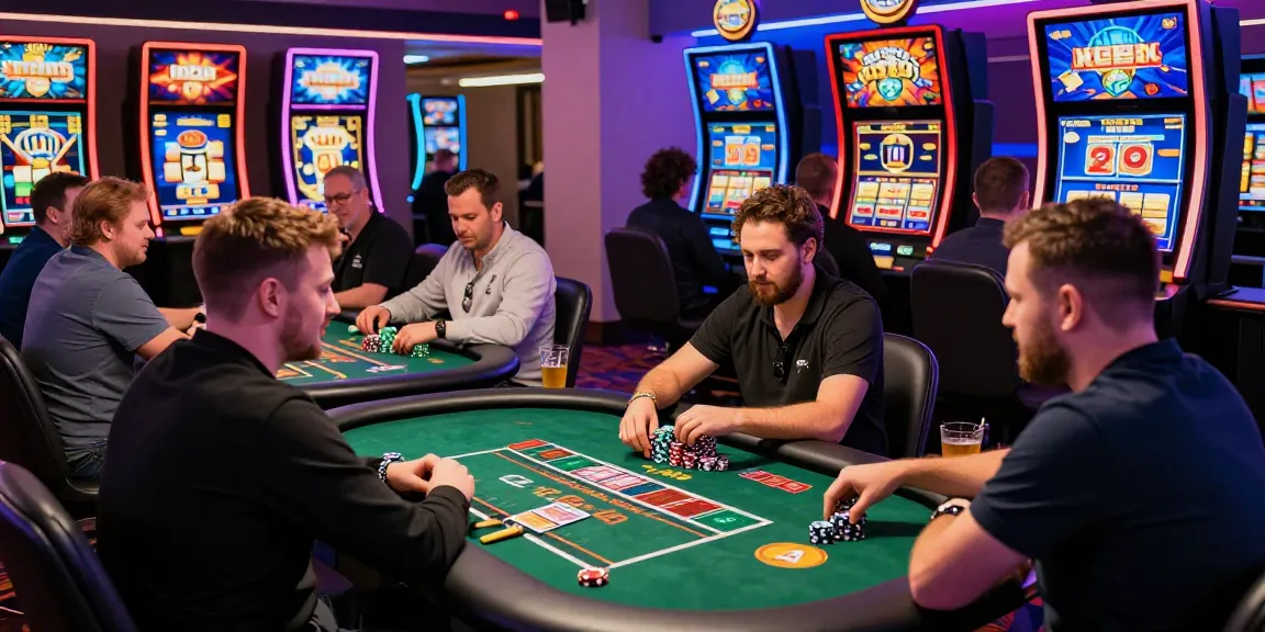 Non UK casinos for UK players offering vibrant gaming experiences with friends at modern tables