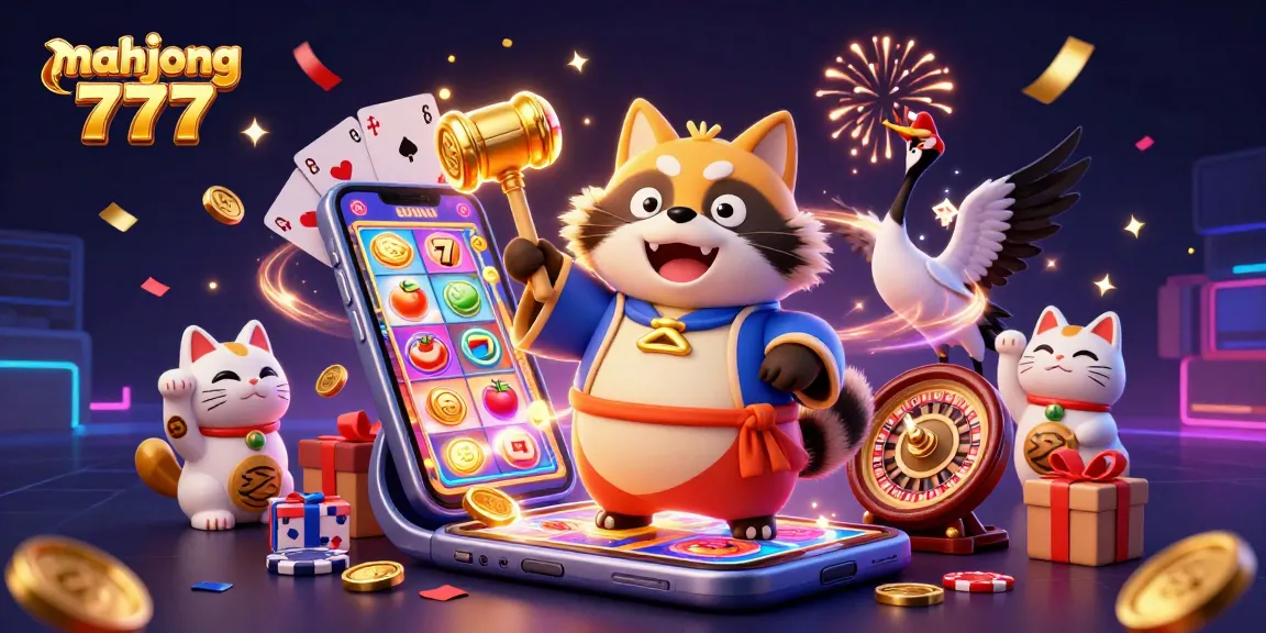 Play mahjong 777 with our lively characters in a colorful 3D casino scene brimming with excitement.