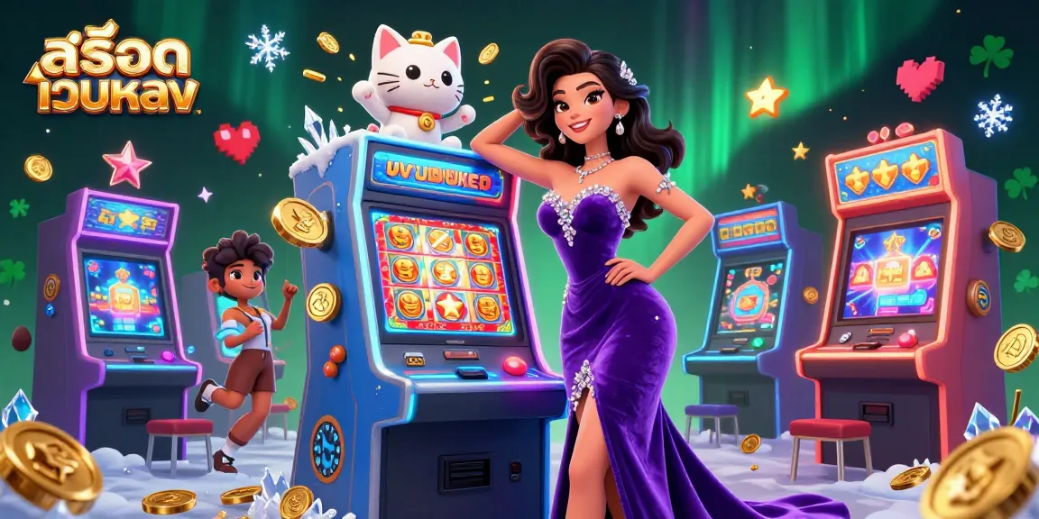 Experience สล็อตเว็บตรง action with a glamorous jackpot scene featuring a fortune cat at a vibrant casino.