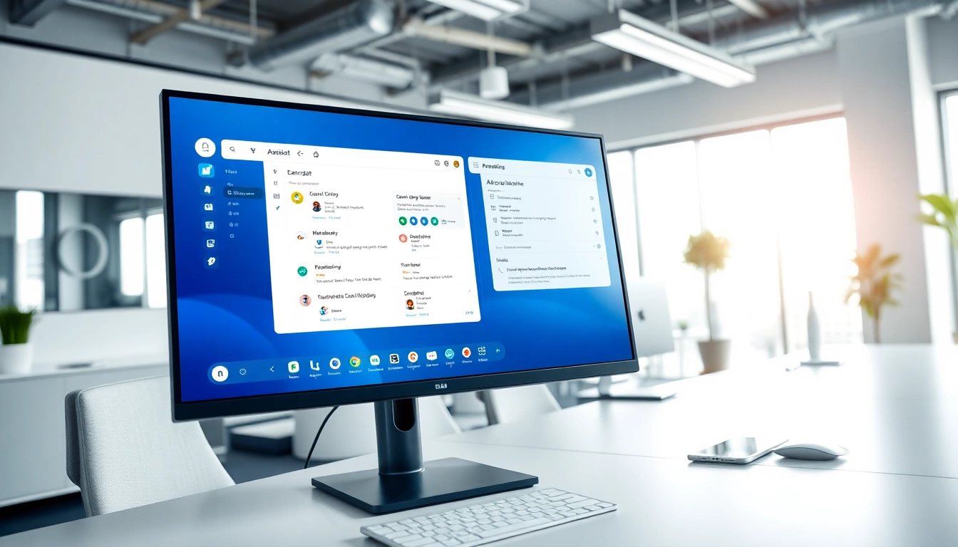 Enhance productivity with an ai assistant for enterprise teams in a modern office environment.
