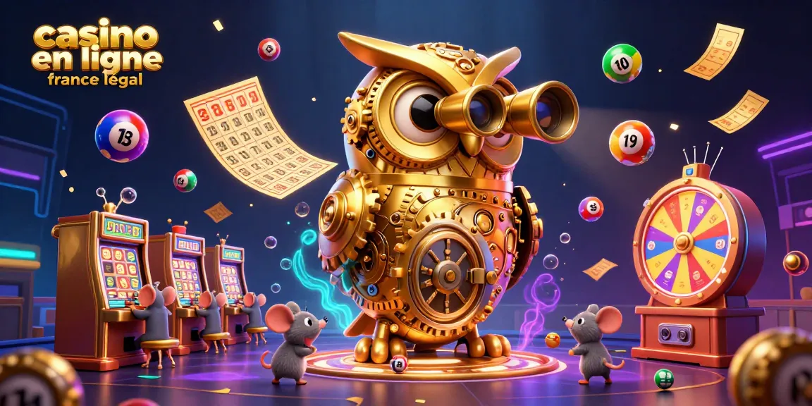 Plongez dans le monde captivant du casino en ligne France légal, avec une illustration animée de l'effervescence des jeux.