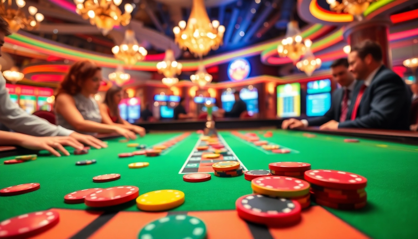 Memenangkan chip di meja roulette fantastis di bbn14d, suasana kasino yang energik.