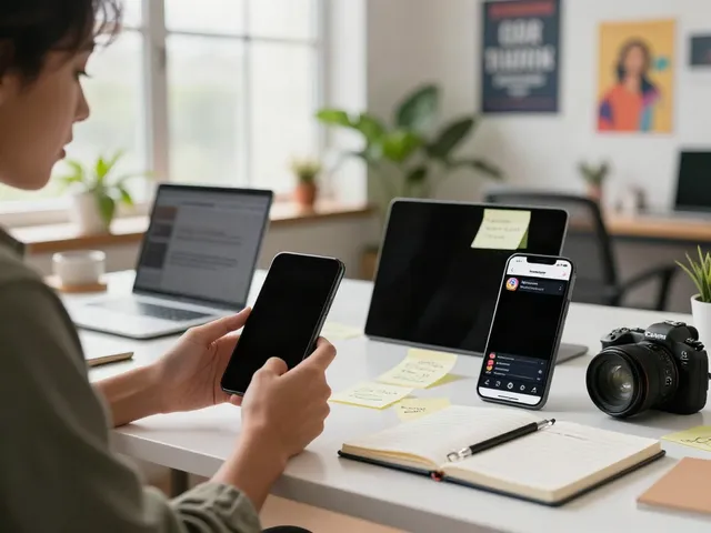 Engaging with the Insanony app for anonymous Instagram story viewing in a modern workspace