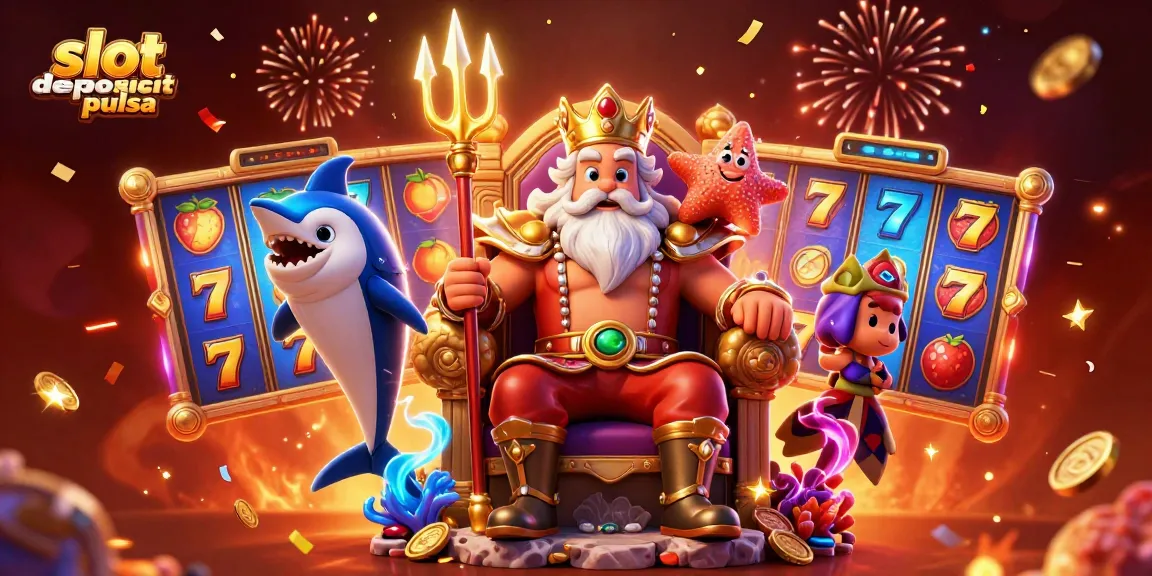 Menangkan slot deposit pulsa dengan karakter raja laut dan elemen permainan yang meriah.
