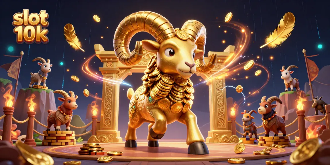 Experience thrilling wins at slot 10k with a vibrant 3D casino scene featuring golden elements.