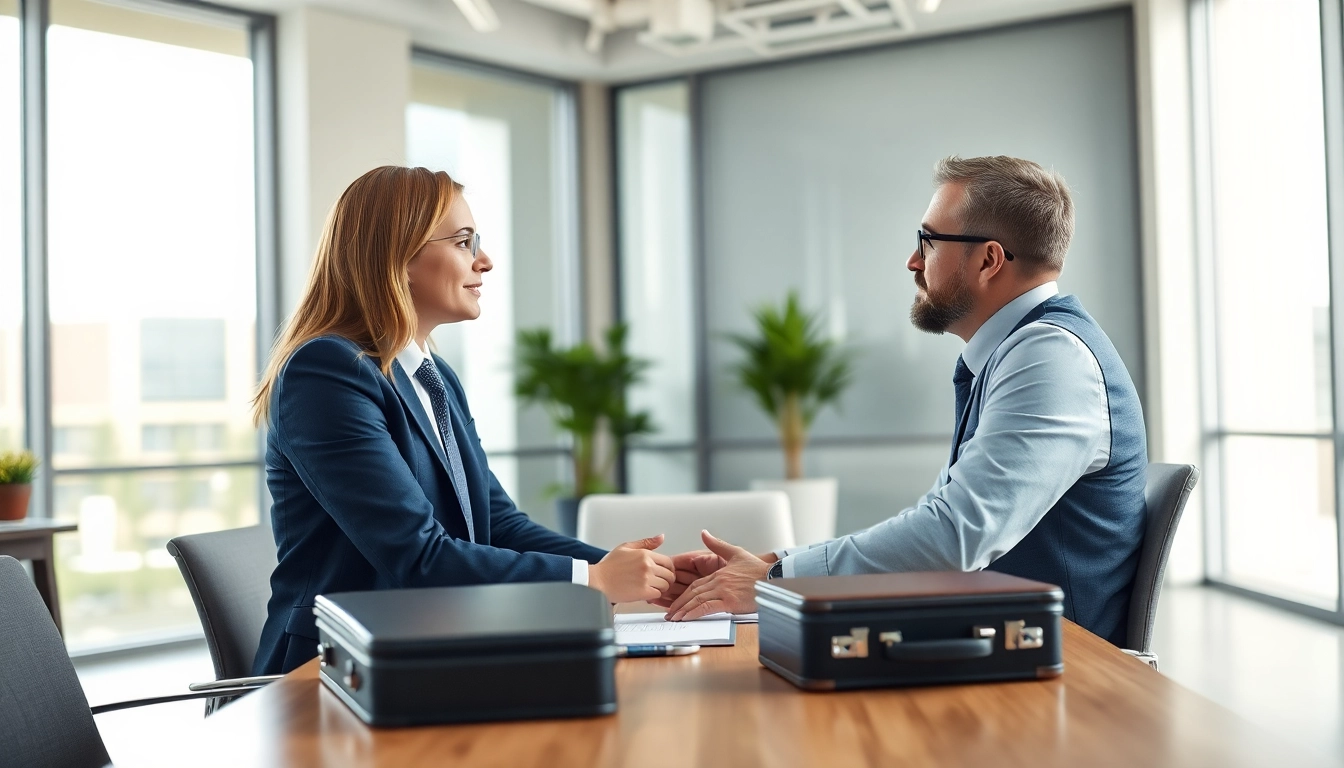 Consultation with a truck accident attorney clearwater in an office, showcasing professionalism.