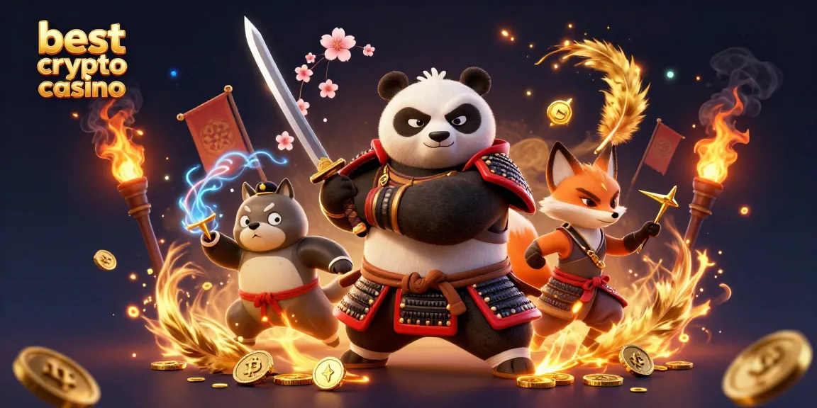 Jouez dans le meilleur casino crypto avec une illustration vibrante et dynamique des héros du jeu.