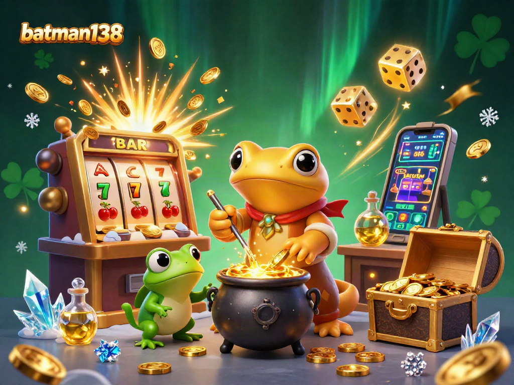 batman138 memicu jackpot dengan salamander alkemis raksasa dan simbol buah yang bersinar