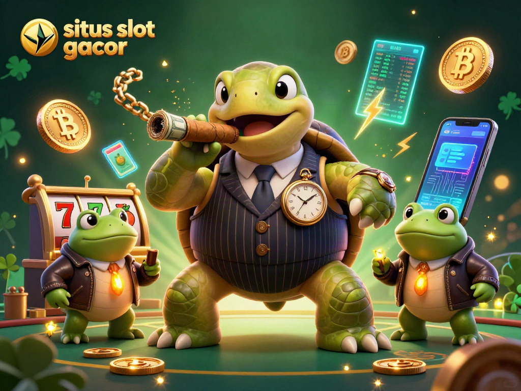 Engage with situs slot gacor through vibrant slot games featuring a turtle mobster theme.