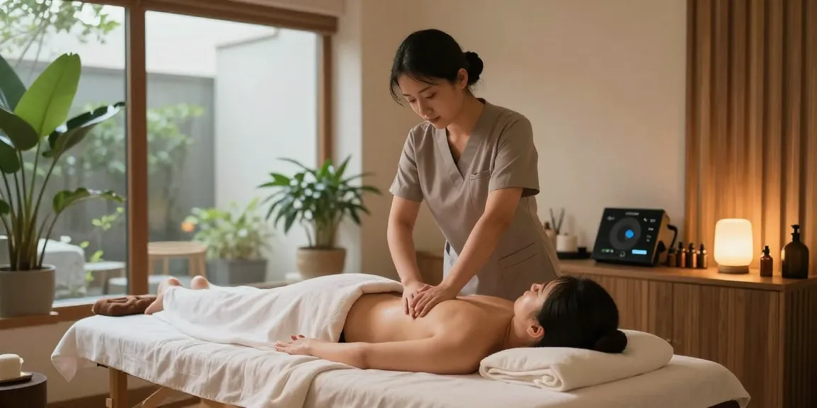 Experience a soothing 스웨디시 massage in a tranquil studio setting with a professional therapist.