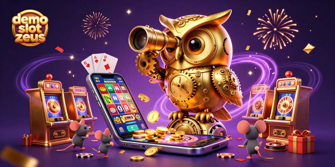 Experience the excitement of demo slot zeus with festive characters and dynamic game elements in this vibrant casino scene.
