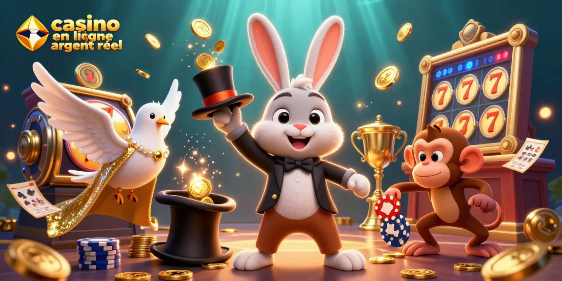 Gagnez des pièces en jouant au casino en ligne argent réel avec un magicien et un singe malicieux.