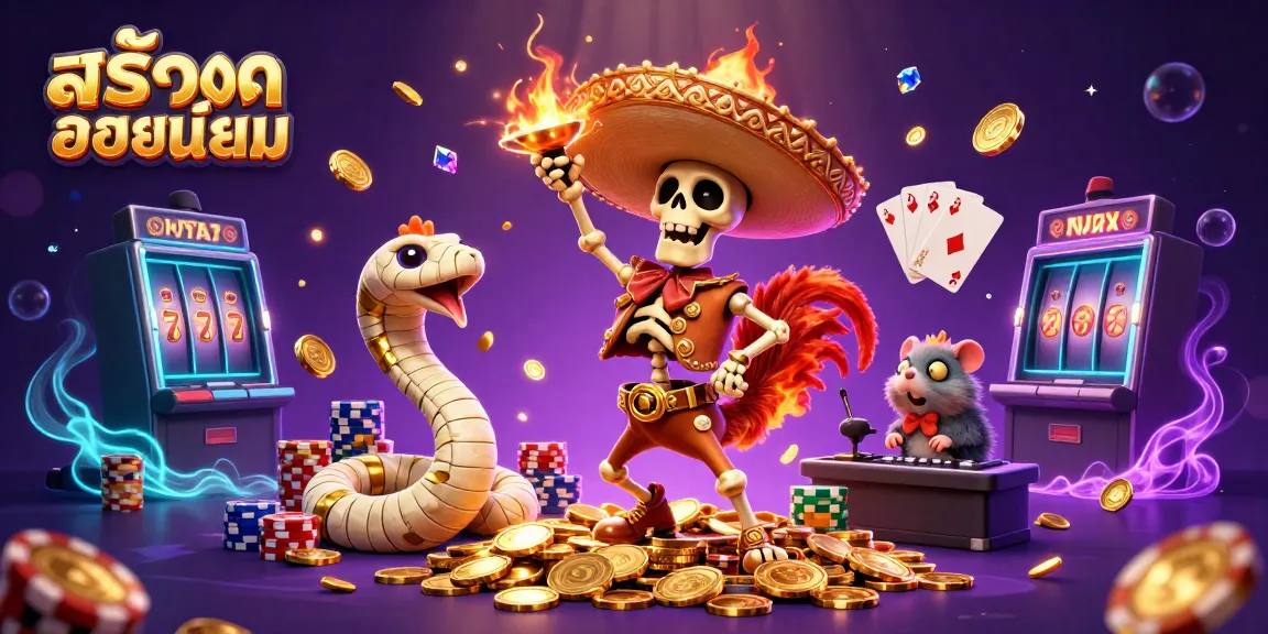 Experience exciting gameplay with สล็อตยอดนิยม, featuring vibrant characters and casino elements.