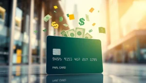 카드깡 개념을 나타내는 신용카드와 현금을 함께 보여주는 일러스트