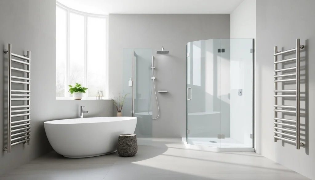 Erleben Sie die hochwertigen Produkte von sonni sanitär GmbH in einem stilvollen Badezimmer mit Glasduschen.