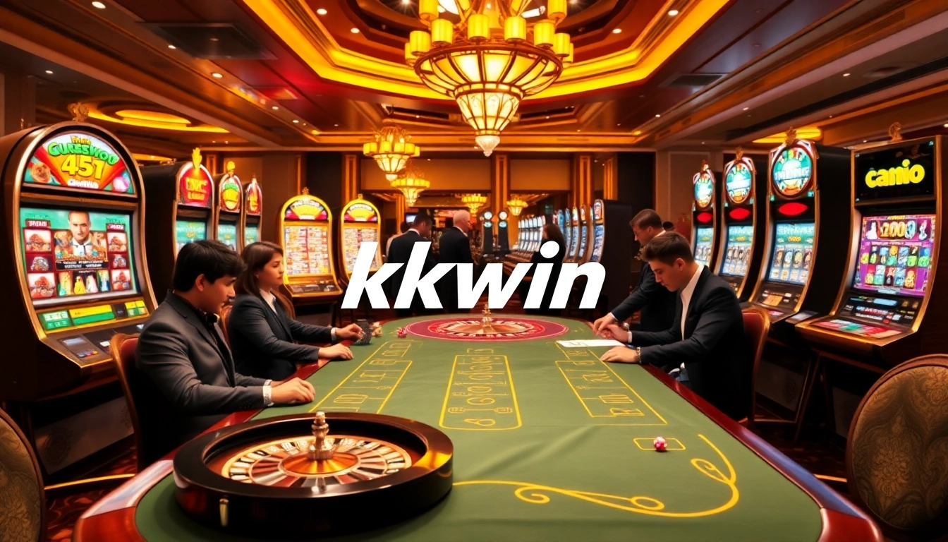 Experience winning gameplay at kkwin.com with an exciting casino scene of poker and slots.