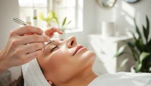 Captivating scene of a Dermaplane Facial being performed, showcasing precise exfoliation techniques.