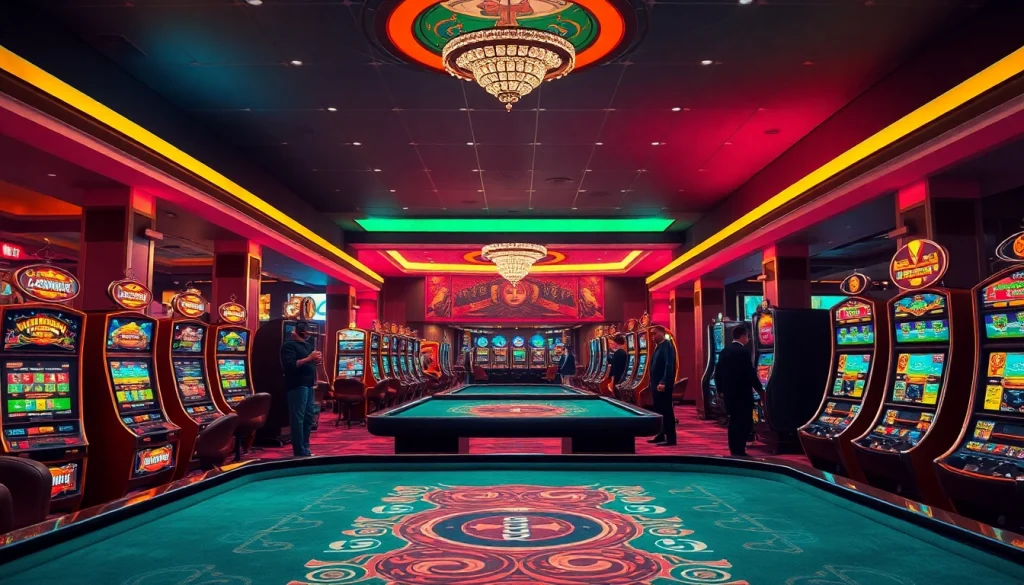 Conheça a casa de apostas regulamentada, ambiente seguro com jogadores e máquinas vibrantes.