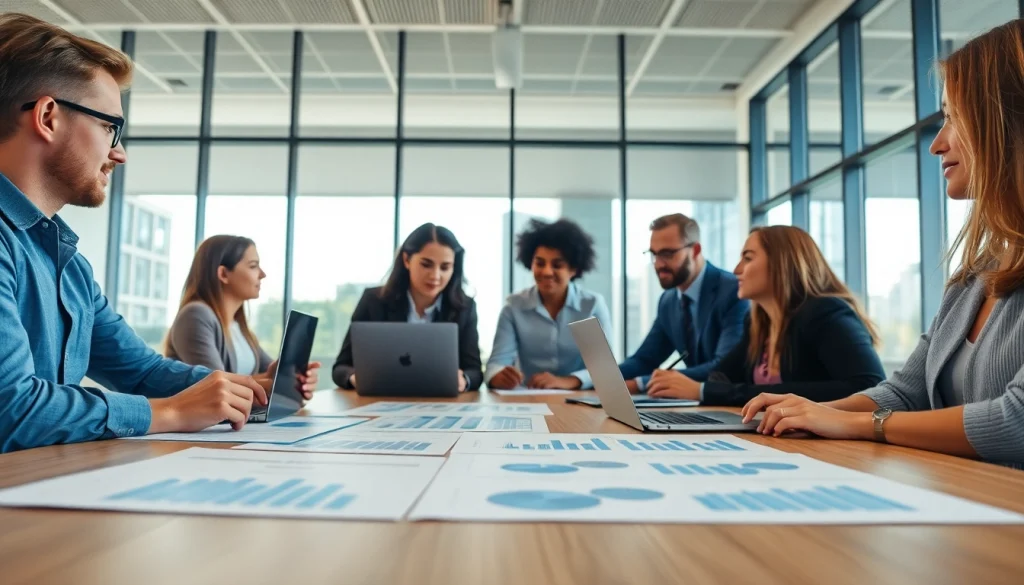 Find companies hiring sales reps in a vibrant office setting with diverse professionals collaborating on strategies.