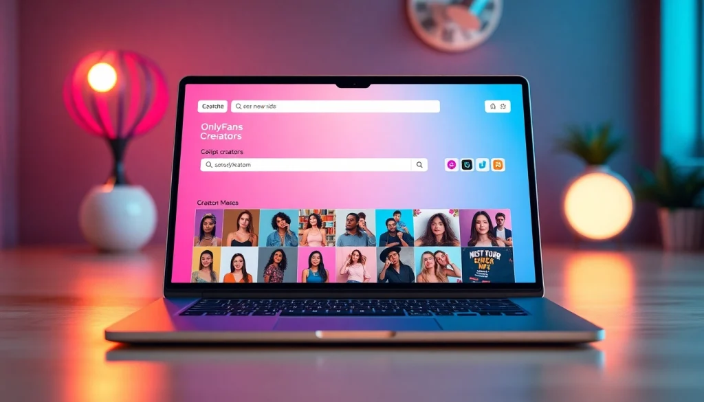 Discover new OnlyFans creators on a vibrant digital platform with engaging profiles and unique thumbnails.