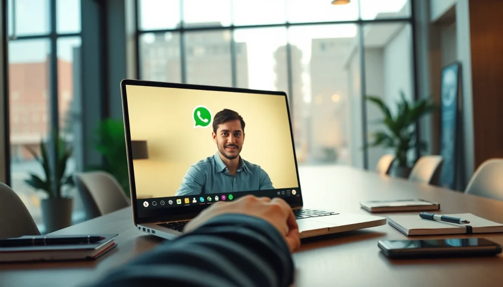 在现代办公环境中使用 WhatsApp Web 视频通话的活跃用户