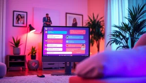 Interactive chat interface showcasing AI sex conversations in a cozy setting.