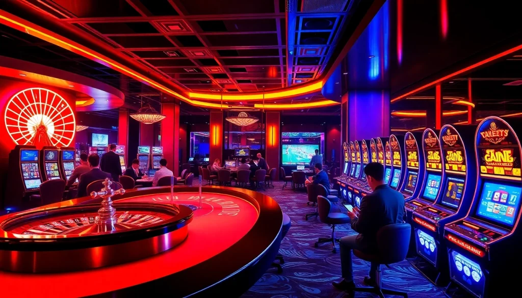 Engaging players using sbobet link alternatif at a vibrant casino with online betting elements.