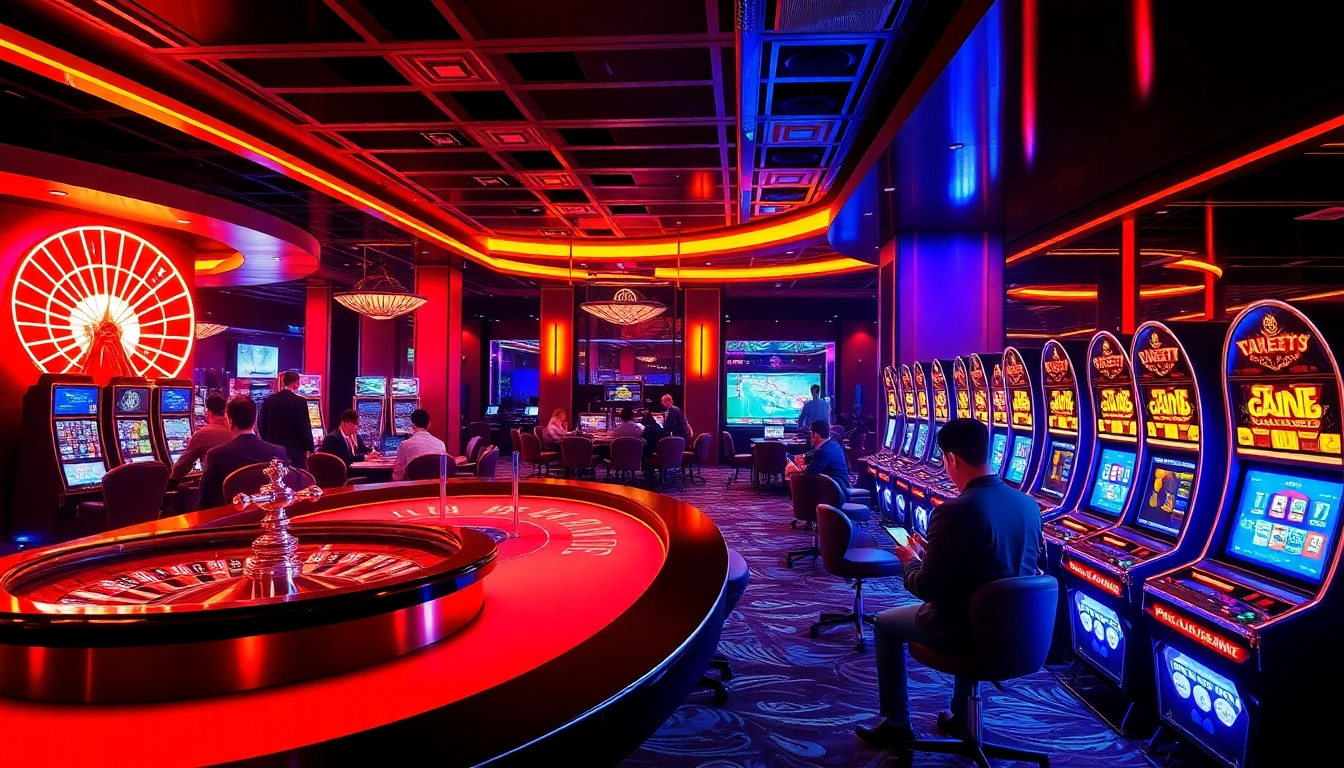 Engaging players using sbobet link alternatif at a vibrant casino with online betting elements.