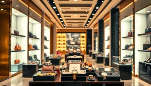레플리카쇼핑몰의 고급 명품 아이템들이 매력적으로 전시된 모습