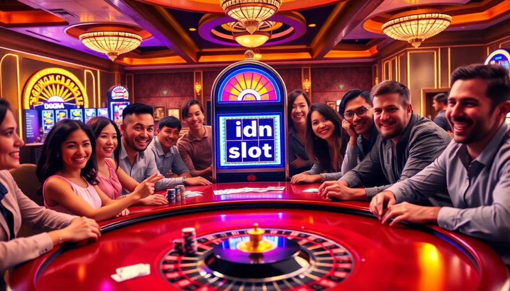 Experience exciting gameplay with idn slot highlighted on a vibrant casino slot machine.