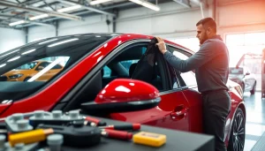 Enhance your vehicle with top-notch window tinting Cleveland TN services in action.