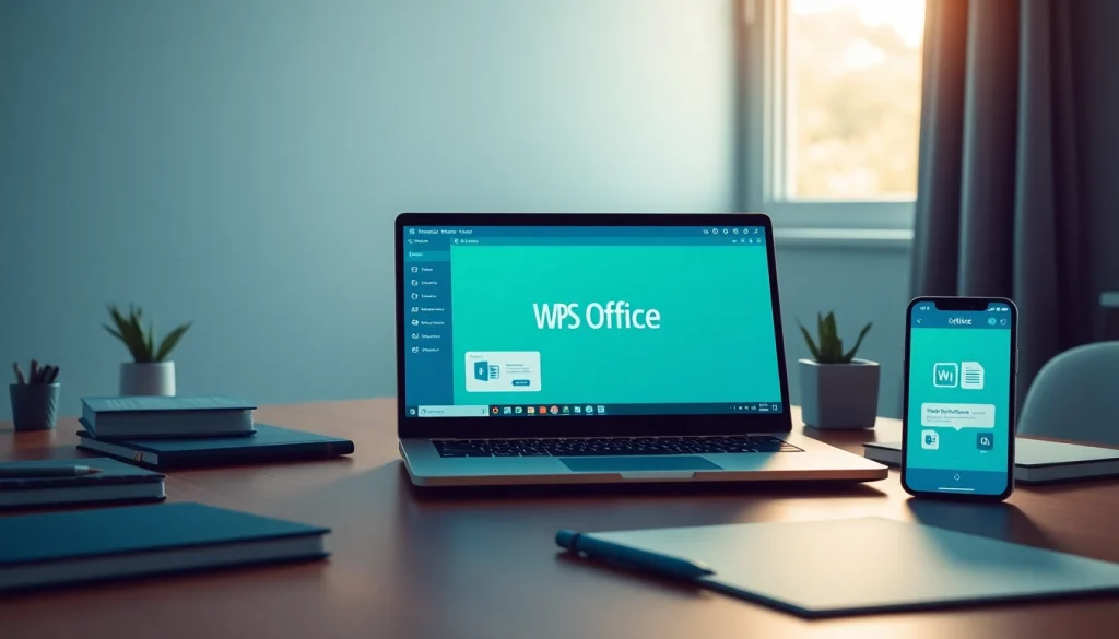 笔记本和手机上使用 WPS Office 软件的专业工作区，提升工作效率。