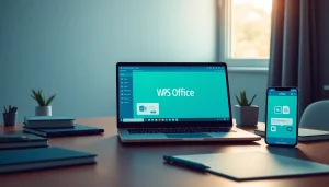笔记本和手机上使用 WPS Office 软件的专业工作区，提升工作效率。