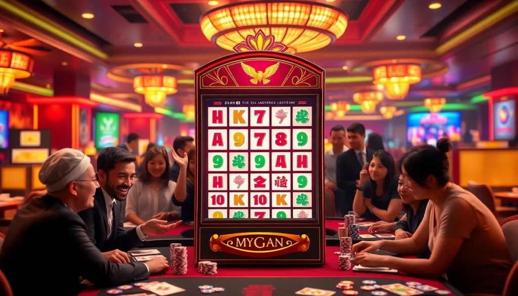 Experience the engaging mahjong slot demo at a vibrant casino, showcasing excitement and luxury.