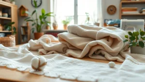 Bekijk onderhoudsvriendelijke katoenen stoffen die sfeervol zijn weergegeven met diverse texturen.