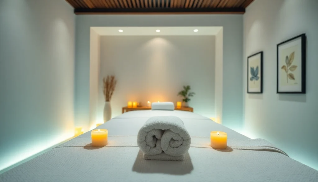 편안한 분위기와 전문적인 세팅이 마련된 수원 마사지 스파 룸.