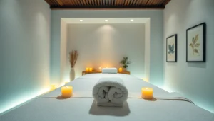 편안한 분위기와 전문적인 세팅이 마련된 수원 마사지 스파 룸.