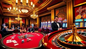 Scène excitante de joueurs engagés autour d'une table de poker dans le cadre des meilleurs casinos en ligne.