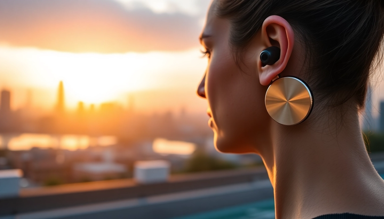 Person enjoying music with Bone X1 Bone Conduction Headphones during a run in the city.