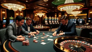 Participez à l'excitation des meilleurs casino en ligne avec une action de poker immersive et une ambiance de casino vibrante.